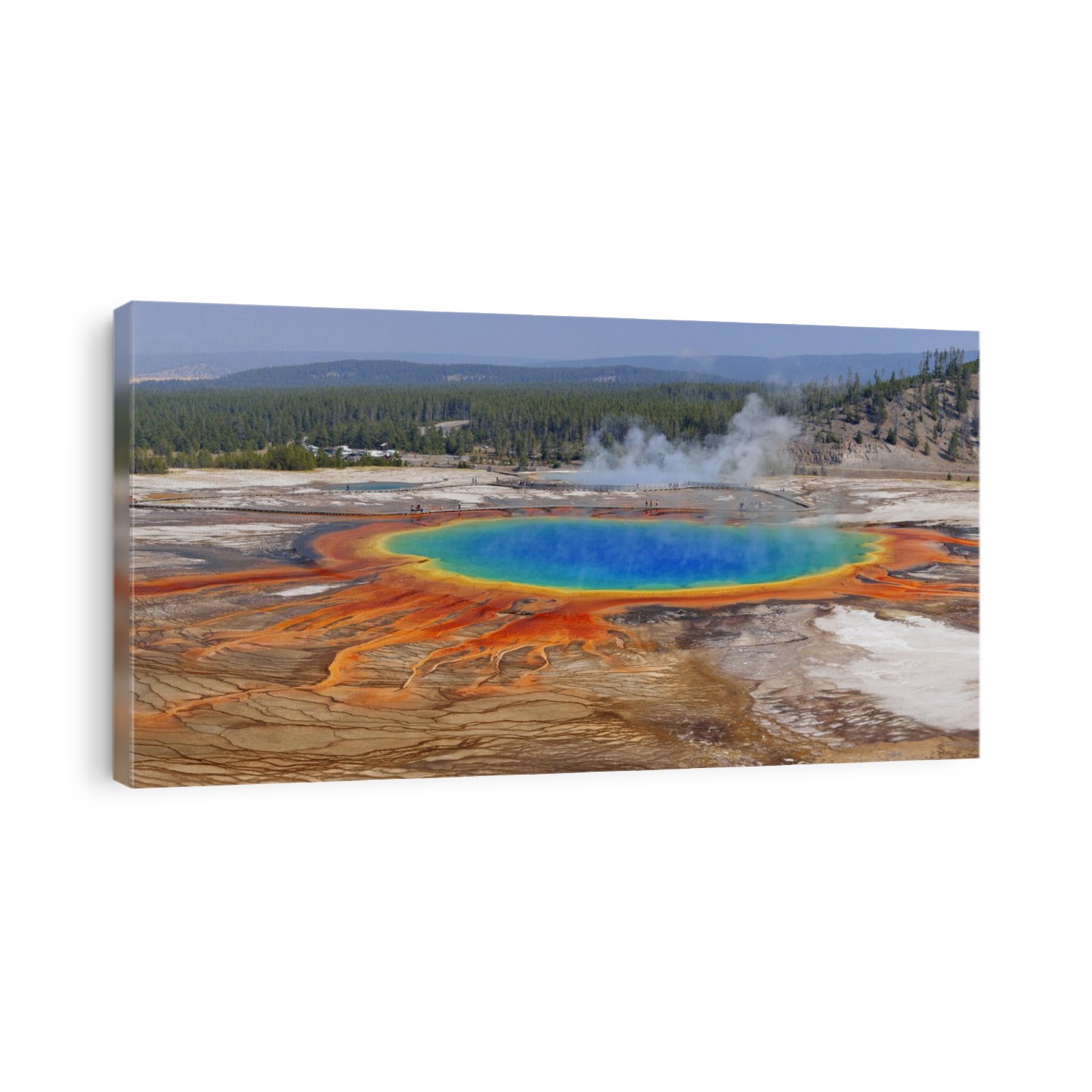 Grand Prismatic Spring at Midway Geyser Basin, Yellowstone National Park, Teton County, Wyoming, USA