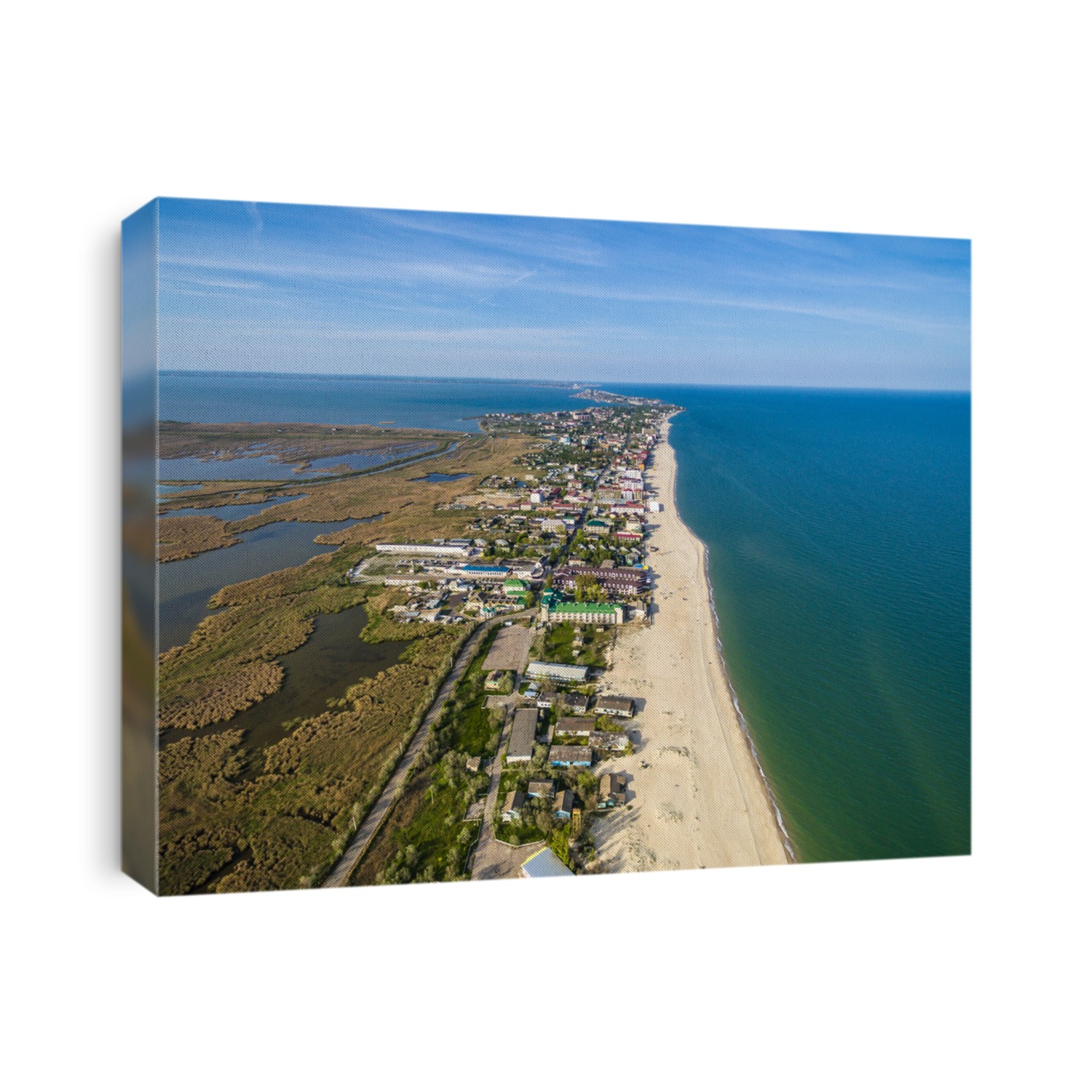 view on Bay coastline in Odessa region, Ukraine, aerial photo