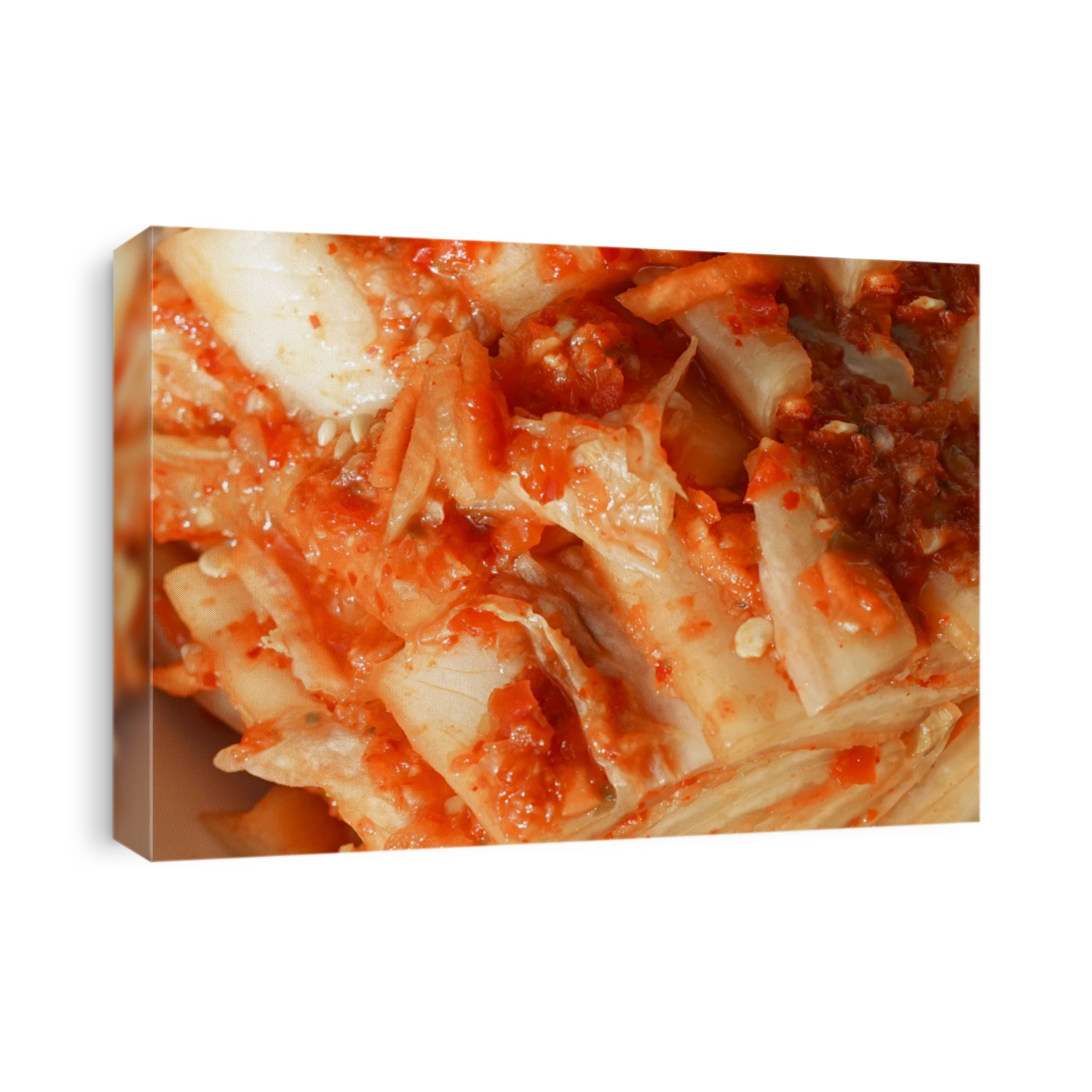 Korean kimchi, texture, close-up.