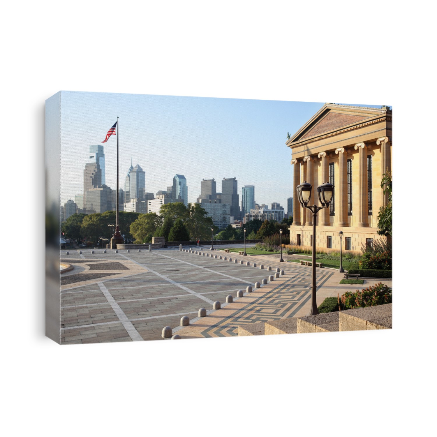 The area and the building of the Art Museum in Philadelphia