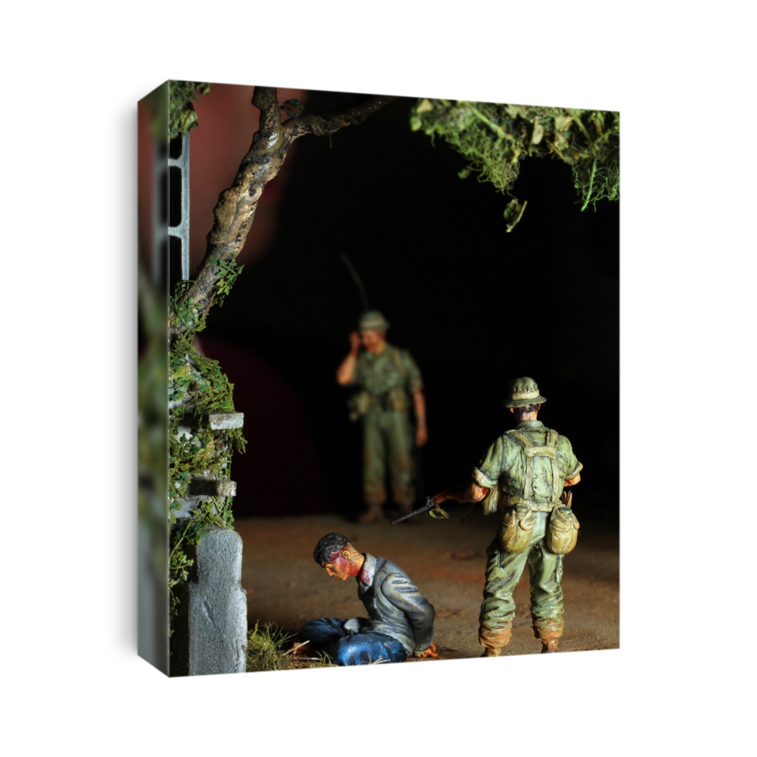 Vietnam War Scene - Victorious American soldier and fallen Communist guerrila  - plastic kit 1 : 48 scale homemade work